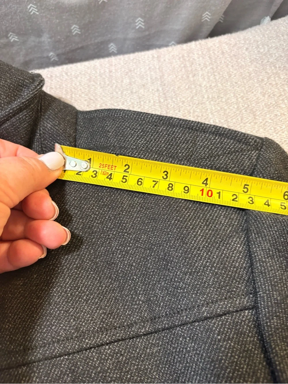 la Chateau Men's Dark Gray Wool Blend Button-Front Coat. Size small fitted. - Picture 10 of 11
